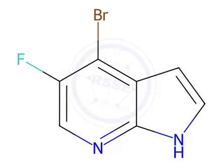 Chemical structure of 4-Bromo-5-fluoro-1H-pyrrolo[2,3-b]pyridine