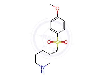 Chemical structure of 3-{[(4-Methoxyphenyl)sulfonyl]methyl}piperidine hydrochloride