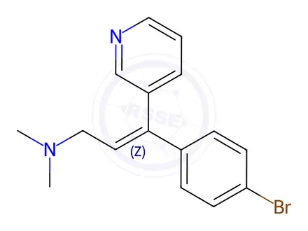 Chemical structure of (Z)-3-(4-Bromophenyl)-N,N-dimethyl-3-(pyridin-3-yl)prop-2-en-1-amine dihydrochloride