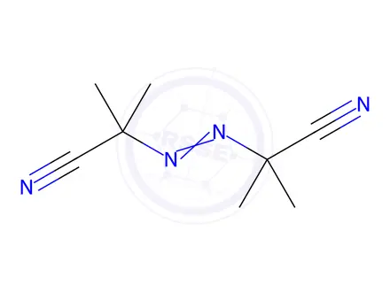 Chemical structure of 2,2'-Azobis(2-methylpropionitrile)