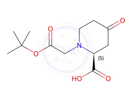 Chemical structure of (s)-1-tert-butoxycarbonylmethyl-4-oxo-piperidine-2-carboxylic acid