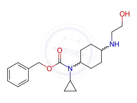Chemical structure of Cyclopropyl-[1-(2-hydroxy-ethyl)-piperidin-3-yl]-carbamic acid benzyl ester