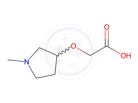 Chemical structure of 2-((1-Methylpyrrolidin-3-yl)oxy)acetic acid