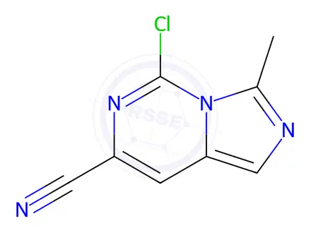 Chemical structure of 5-Chloro-3-methylimidazo[1,5-c]pyrimidine-7-carbonitrile