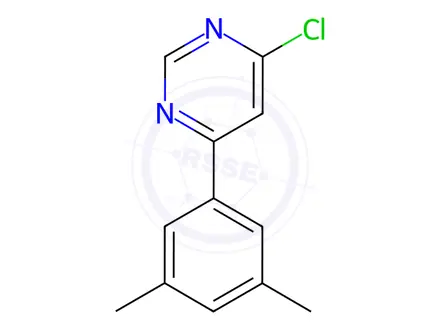 Chemical structure of 4-chloro-6-(3,5-dimethylphenyl)pyrimidine