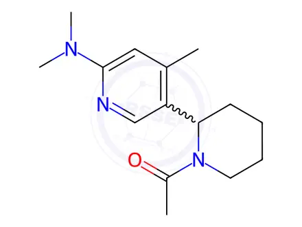 Chemical structure of 1-(2-(6-(Dimethylamino)-4-methylpyridin-3-yl)piperidin-1-yl)ethanone