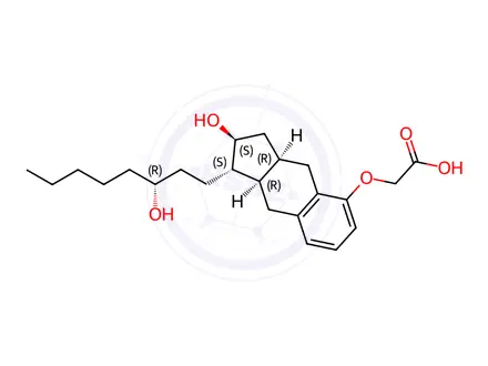 Chemical structure of (-)-Treprostinil