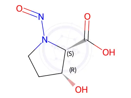Chemical structure of Proline, 3-hydroxy-1-nitroso-, cis-(8CI)