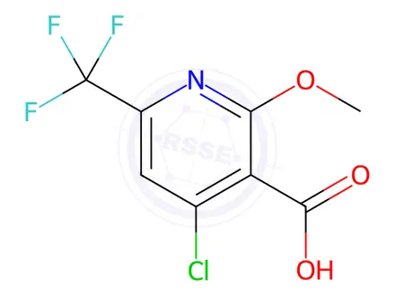 Chemical structure of 4-Chloro-2-methoxy-6-(trifluoromethyl)nicotinic acid