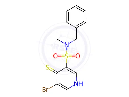 Chemical structure of N-Benzyl-5-bromo-4-mercapto-N-methylpyridine-3-sulfonamide