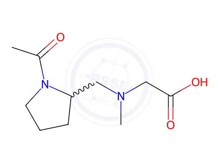Chemical structure of 2-(((1-Acetylpyrrolidin-2-yl)methyl)(methyl)amino)acetic acid