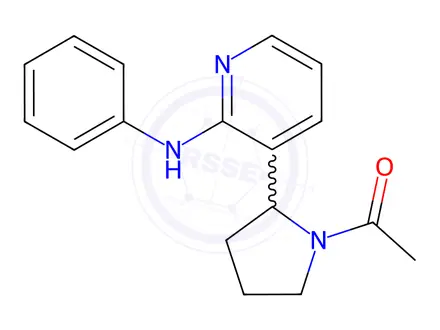 Chemical structure of 1-(2-(2-(Phenylamino)pyridin-3-yl)pyrrolidin-1-yl)ethanone