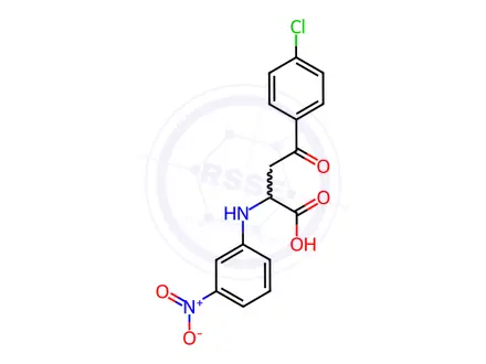 Chemical structure of 4-(4-Chlorophenyl)-2-[(3-nitrophenyl)amino]-4-oxobutanoic acid