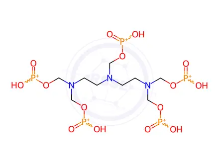 Chemical structure of Phosphonic acid, ((((hydroxyphosphinyl)oxy)methyl)imino)bis((2,1-ethan ediylnitrilo)bis(methylene)) ester
