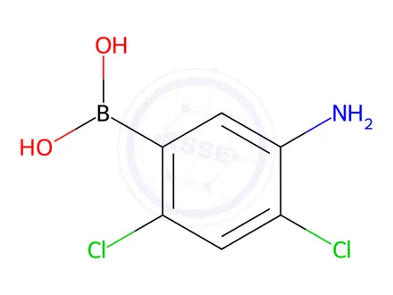 Chemical structure of (5-Amino-2,4-dichlorophenyl)boronic acid