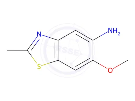 Chemical structure of Benzothiazole, 5-amino-6-methoxy-2-methyl-(6CI)