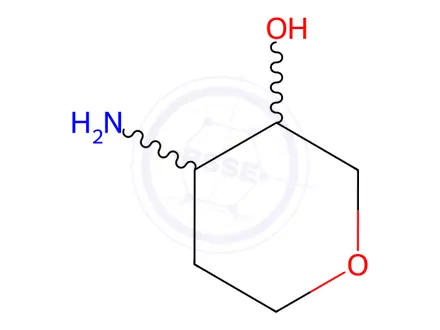 Chemical structure of 4-aminooxan-3-ol hydrochloride