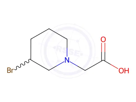 Chemical structure of 2-(3-Bromopiperidin-1-yl)acetic acid