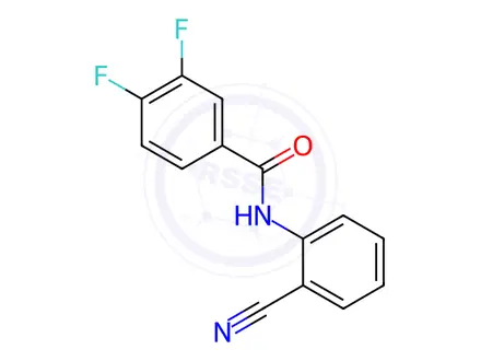 Chemical structure of N-(2-Cyanophenyl)-3,4-difluorobenzamide