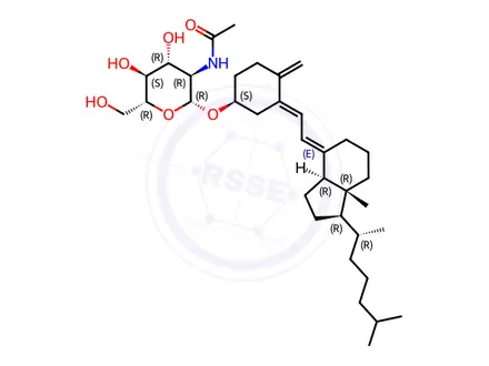 Chemical structure of Vitamin D3 N-acetylglucosaminide