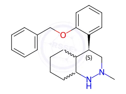 Chemical structure of Cinnoline, decahydro-2-methyl-4a-[2-(phenylmethoxy)phenyl]-