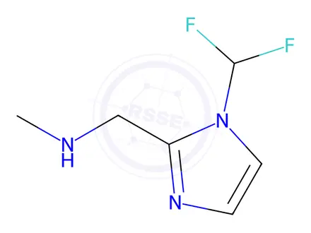 Chemical structure of 1-(1-(Difluoromethyl)-1h-imidazol-2-yl)-n-methylmethanamine