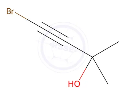 Chemical structure of 4-Bromo-2-methyl-3-butyn-2-ol