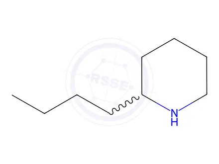 Chemical structure of 2-Butylpiperidine, HCl