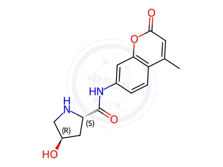 Chemical structure of H-Hyp-AMC hydrochloride salt