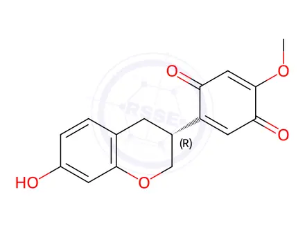 Chemical structure of claussequinone