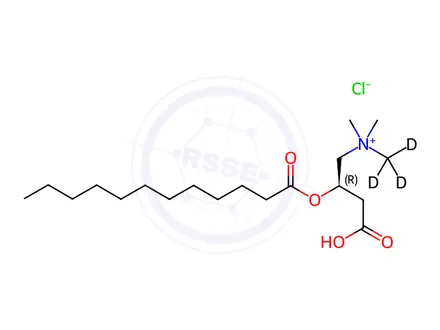 Chemical structure of Lauroyl-L-carnitine-[D3] hydrochloride