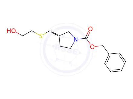 Chemical structure of Benzyl 3-(((2-hydroxyethyl)thio)methyl)pyrrolidine-1-carboxylate
