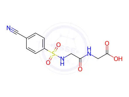 Chemical structure of [({[(4-cyanophenyl)sulfonyl]amino}acetyl)amino]acetic acid