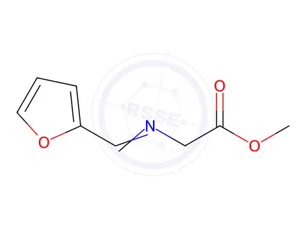 Chemical structure of Glycine, N-(2-furanylmethylene)-, methyl ester (9CI)