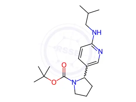 Chemical structure of tert-Butyl 2-(6-(isobutylamino)pyridin-3-yl)pyrrolidine-1-carboxylate