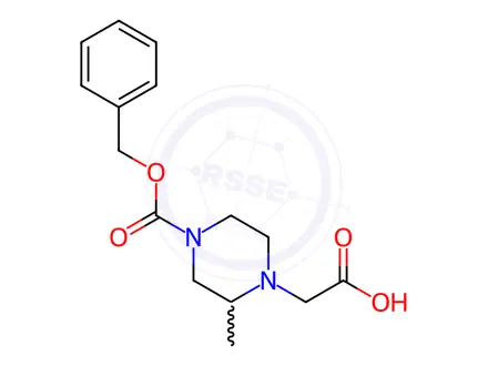 Chemical structure of 2-(4-((Benzyloxy)carbonyl)-2-methylpiperazin-1-yl)acetic acid