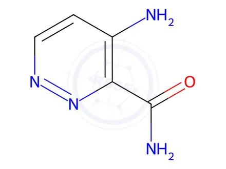 Chemical structure of 3-Pyridazinecarboxamide,4-amino-(8CI)