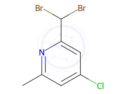 Chemical structure of 4-Chloro-2-(dibromomethyl)-6-methylpyridine