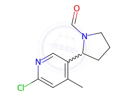 Chemical structure of 2-(6-Chloro-4-methylpyridin-3-yl)pyrrolidine-1-carbaldehyde