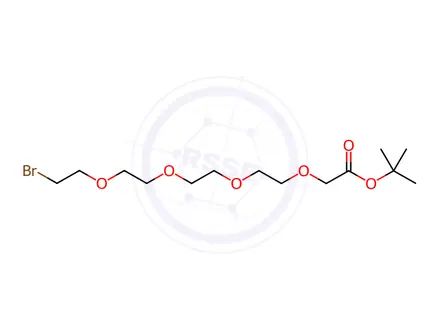 Chemical structure of tert-butyl 14-bromo-3,6,9,12-tetraoxatetradecanoate