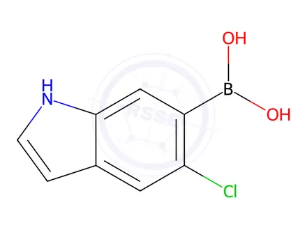 Chemical structure of (5-Chloro-1H-indol-6-yl)boronic acid