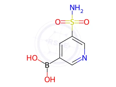 Chemical structure of (5-Sulfamoylpyridin-3-yl)boronic acid