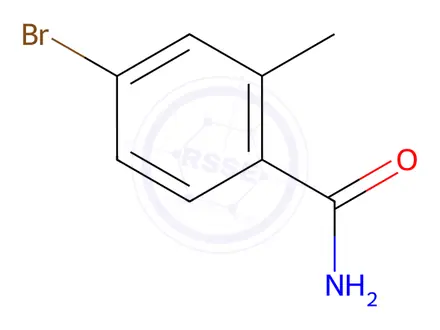 Chemical structure of 4-Bromo-2-methyl-benzamide