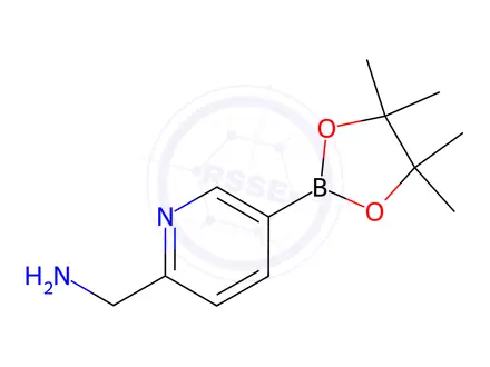 Chemical structure of (5-(4,4,5,5-Tetramethyl-1,3,2-dioxaborolan-2-yl)pyridin-2-yl)methanamine