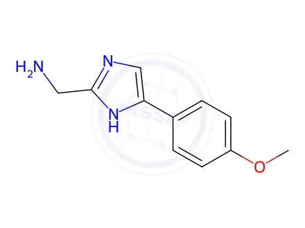 Chemical structure of (5-(4-Methoxyphenyl)-1H-imidazol-2-yl)methanamine