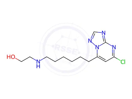 Chemical structure of 2-((5-Chloro-[1,2,4]triazolo[1,5-a]pyrimidin-7-yl)(hexyl)amino)ethanol