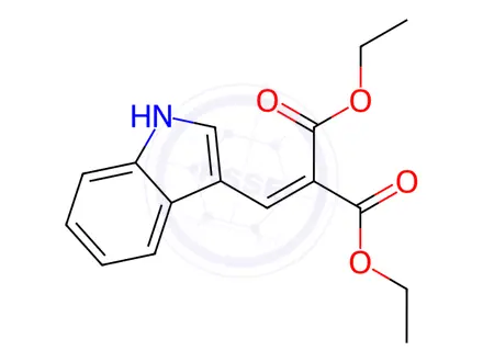 Chemical structure of (3-Indolmethylen)malonsaeure-diethylester