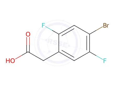 Chemical structure of 2-(4-Bromo-2,5-difluorophenyl)acetic Acid