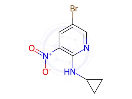Chemical structure of 5-Bromo-2-cyclopropylamino-3-nitropyridine