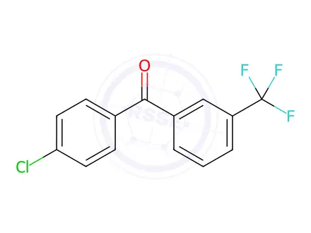 Chemical structure of (4-Chlorophenyl)(3-(trifluoromethyl)phenyl)methanone